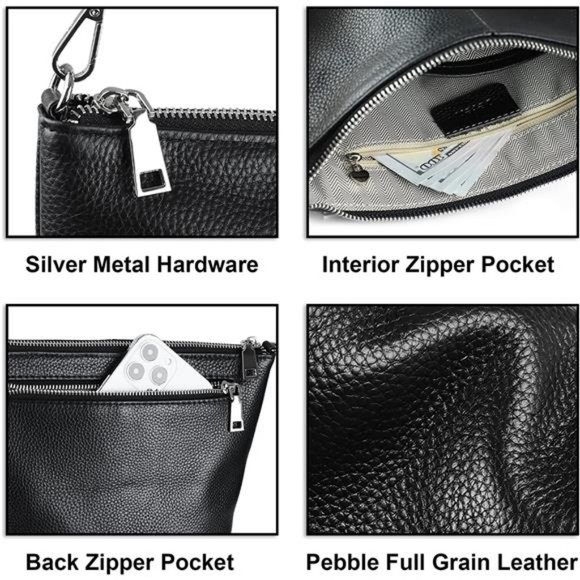 befen RFID Clutch befen Leather Wristlet Clutch Wallet Purses Small Envelope Crossbody Bags